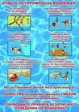 Будьте осторожны на водоёмах.